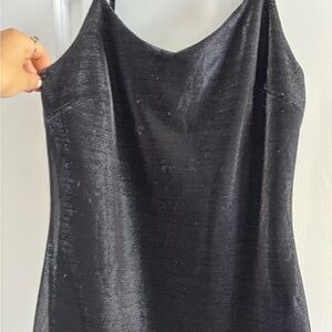 Black Shimmer Sleeveless Dress